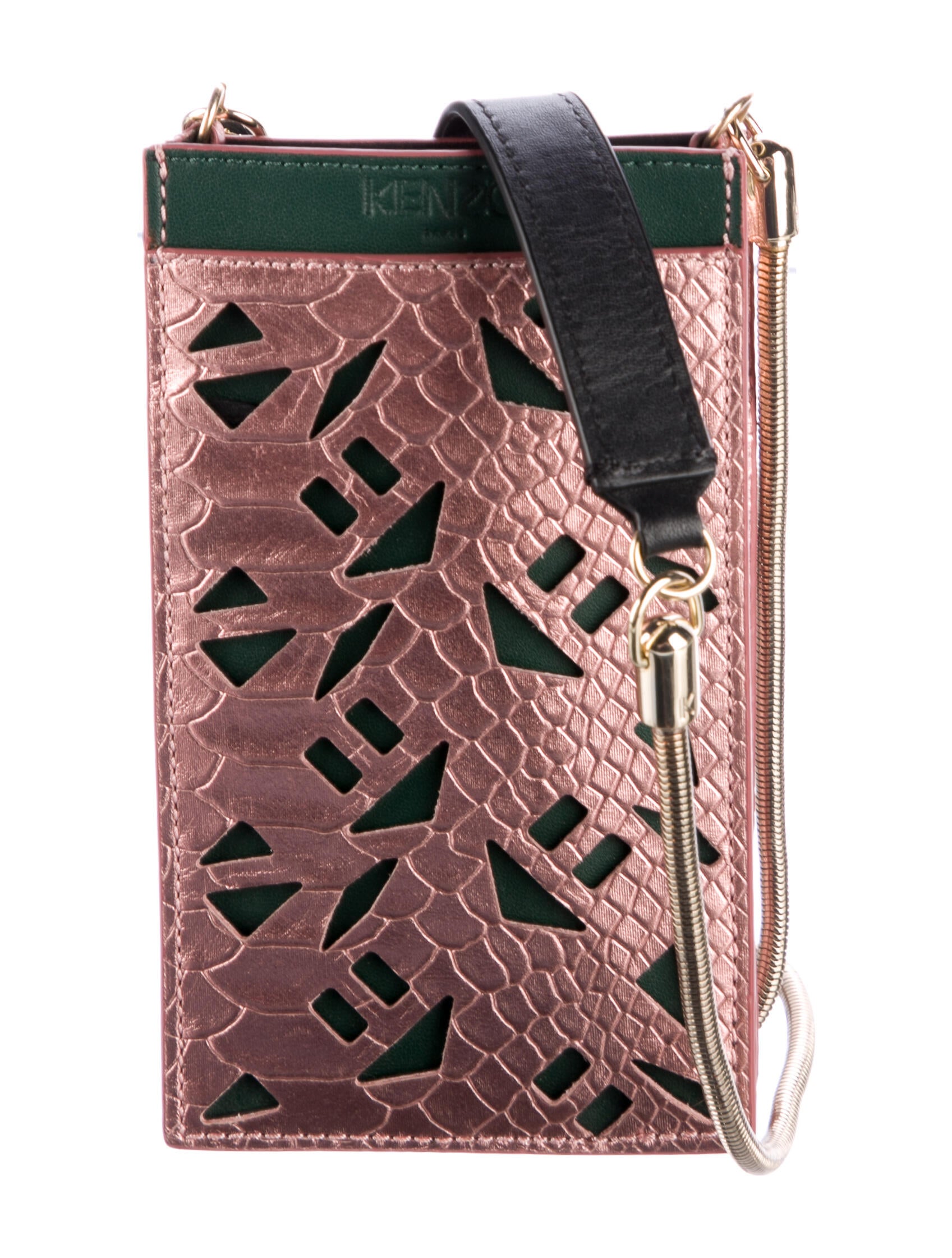 Kenzo Snakeskin Crossbody Bag Pink Crossbody Bags, Handbags