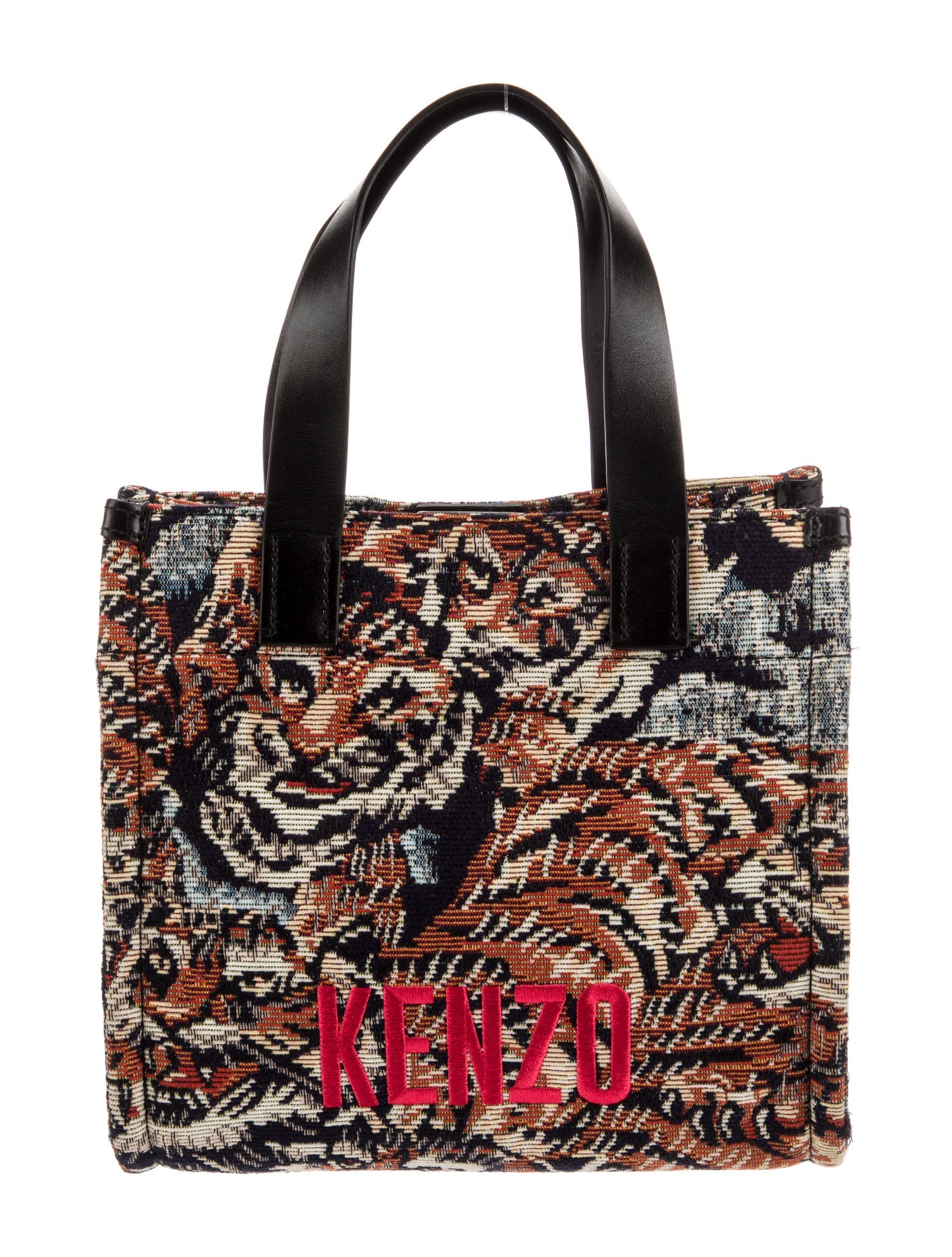 Kenzo Jacquard Tote Bag Brown Totes, Handbags KEN66260 The RealReal