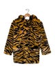 Kenzo Animal Print Faux Fur Coat