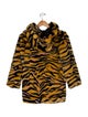 Kenzo Animal Print Faux Fur Coat