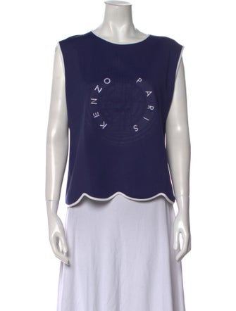 Kenzo Graphic Print Scoop Neck Top