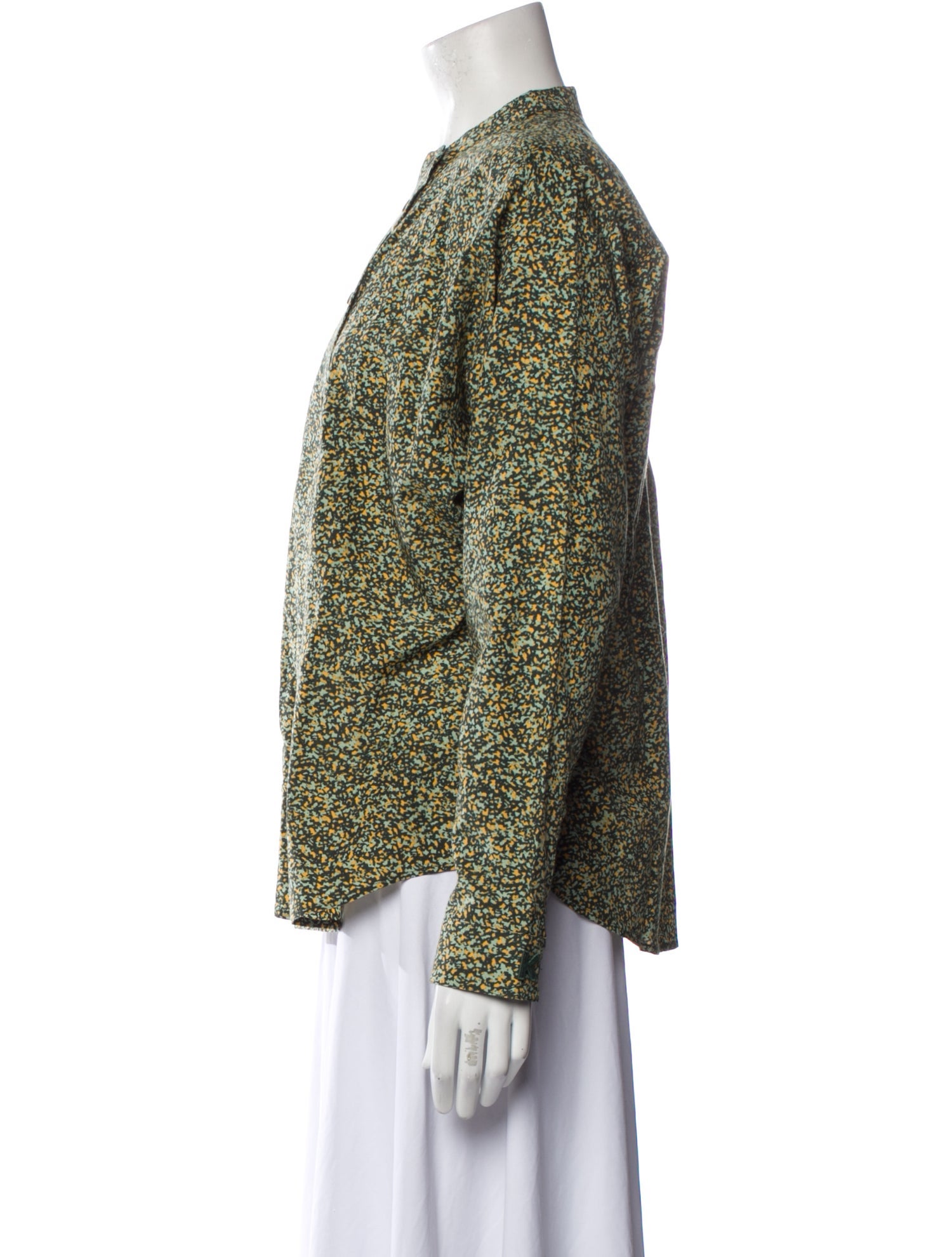 Kenzo Printed Mock Neck Blouse w/ Tags