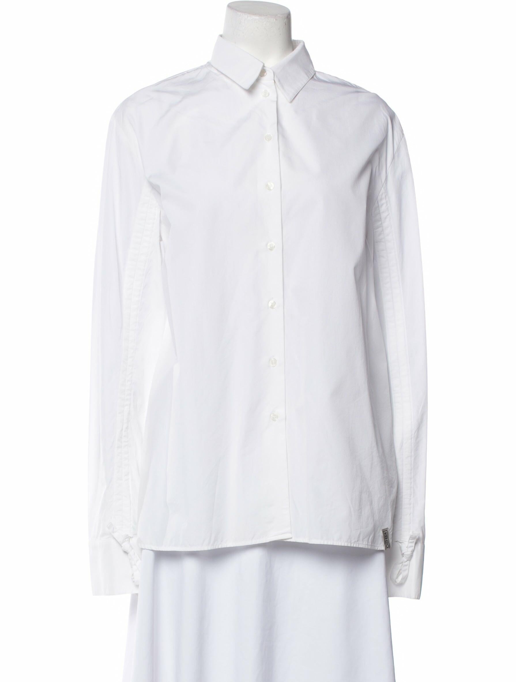 Kenzo Long Sleeve Button-Up Top