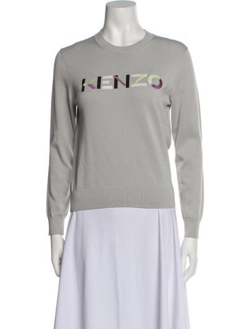 Kenzo Knitwear Graphic Print Crew Neck Sweater XS