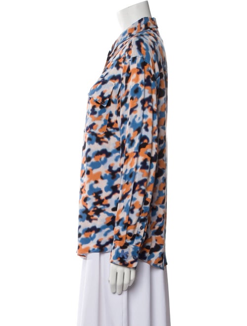 Kenzo Printed Long Sleeve Button-Up Top