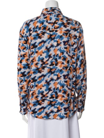 Kenzo Printed Long Sleeve Button-Up Top