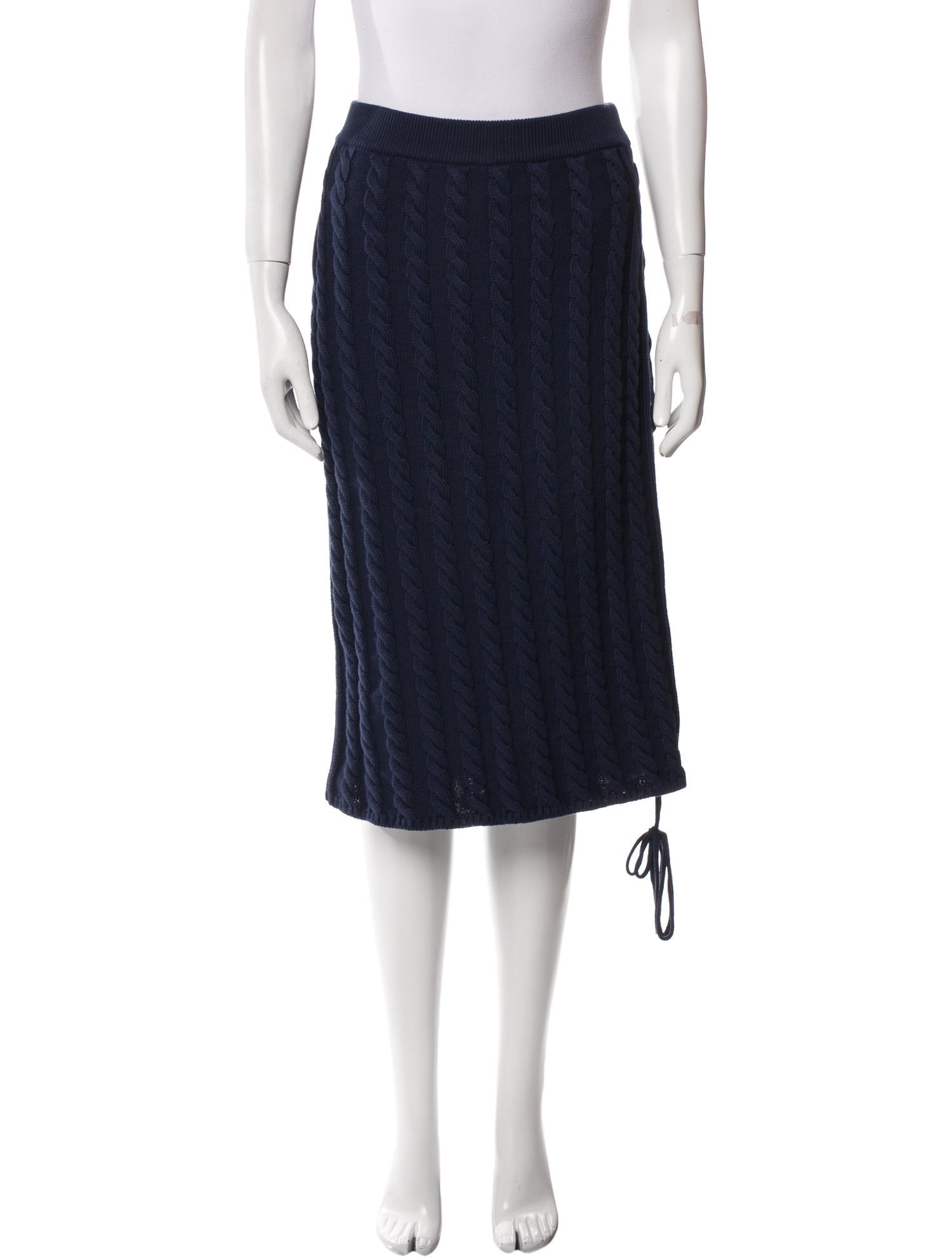 Kenzo Braided Accents Knee-Length Skirt