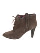 Kenzo Suede Scalloped Accent Lace-Up Boots