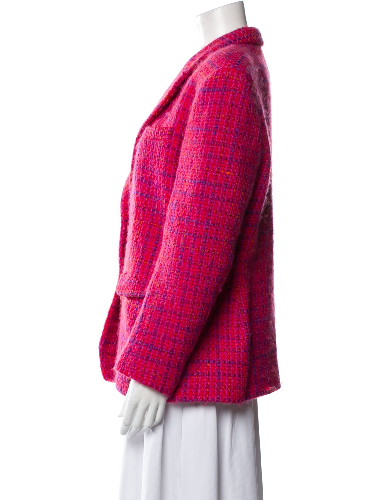Kenzo Wool Plaid Print Blazer