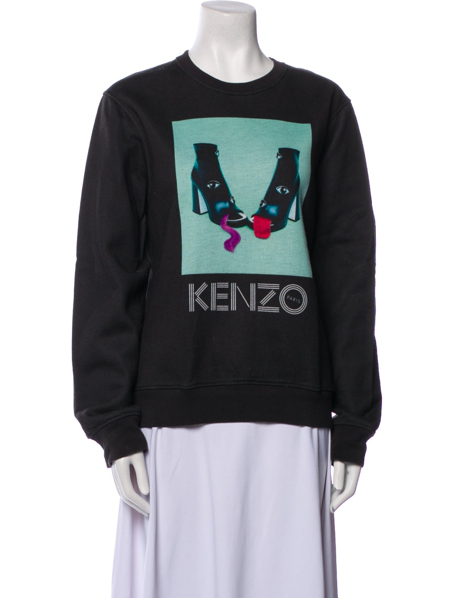 Kenzo Graphic Print Crew Neck Sweatshirt