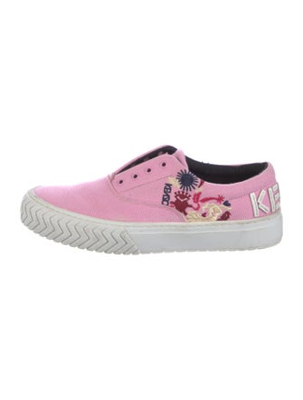 Kenzo Canvas Embroidered Accent Sneakers