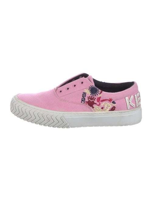 Kenzo Canvas Embroidered Accent Sneakers