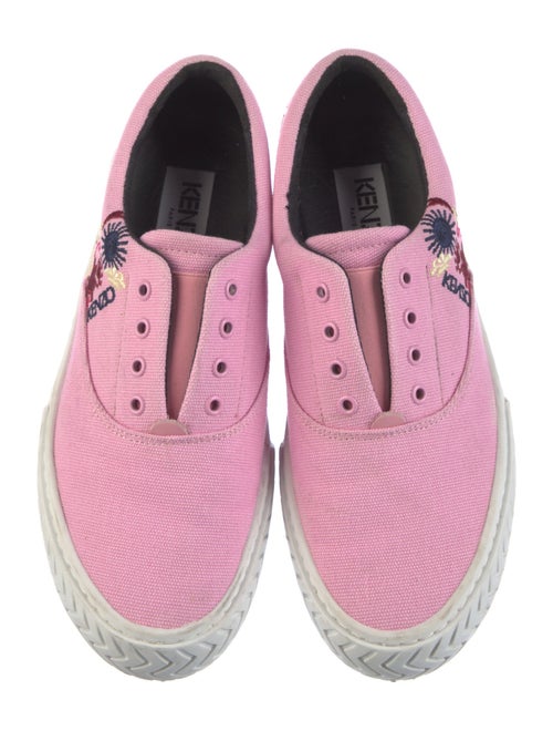 Kenzo Canvas Embroidered Accent Sneakers