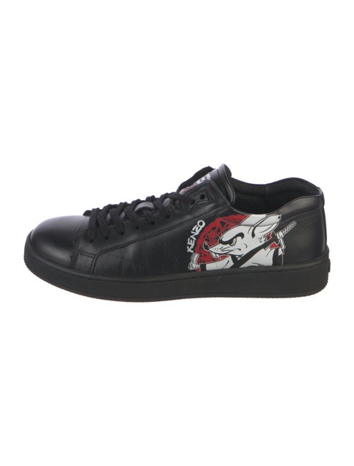 Kenzo Web Accent Leather Sneakers