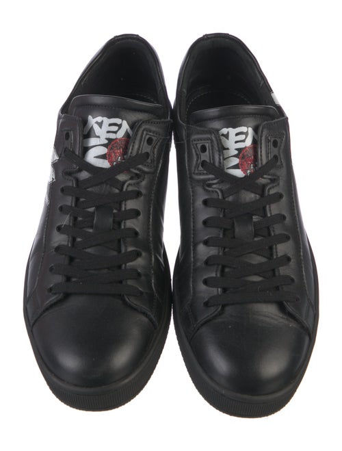 Kenzo Web Accent Leather Sneakers