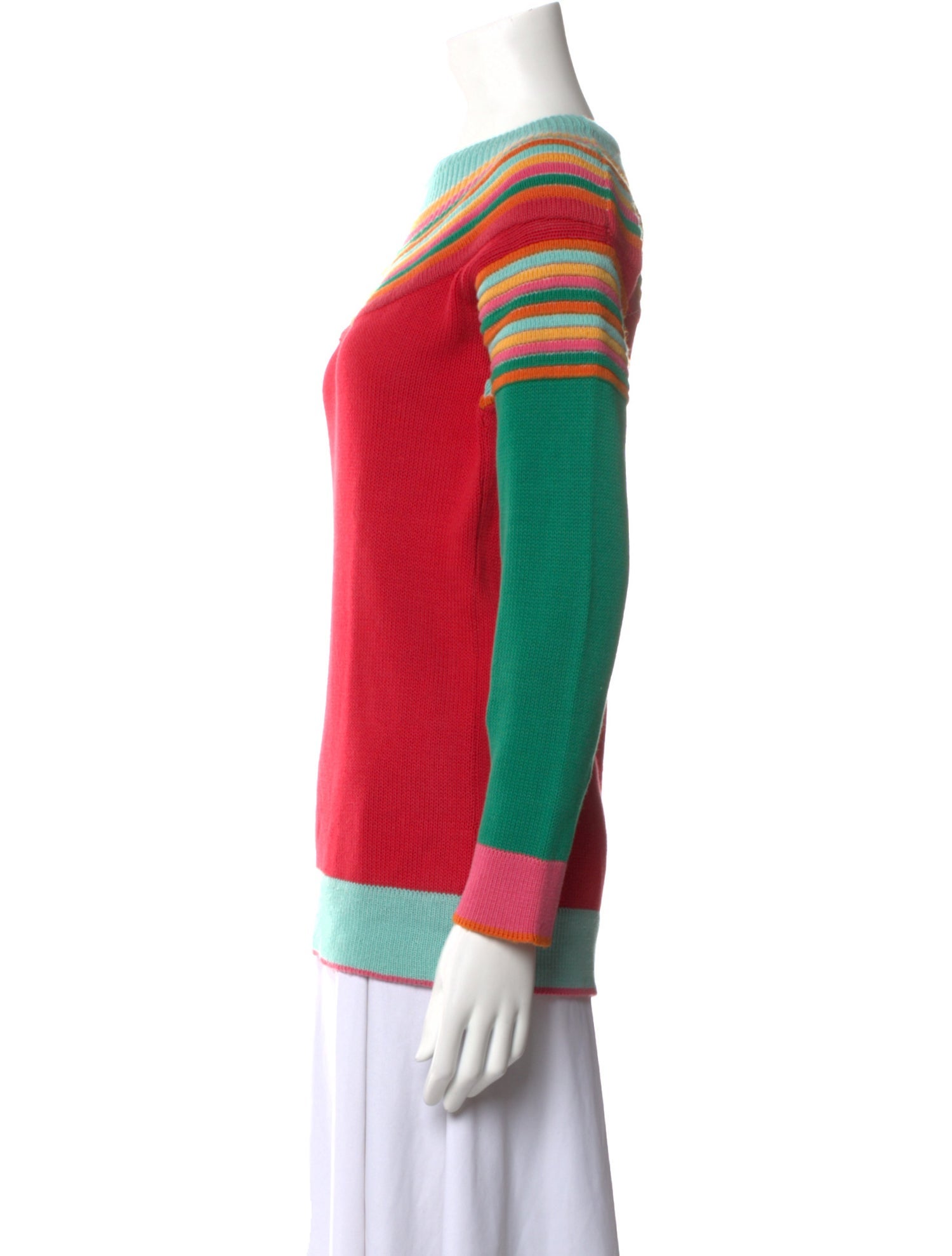 Kenzo Striped Bateau Neckline Sweater