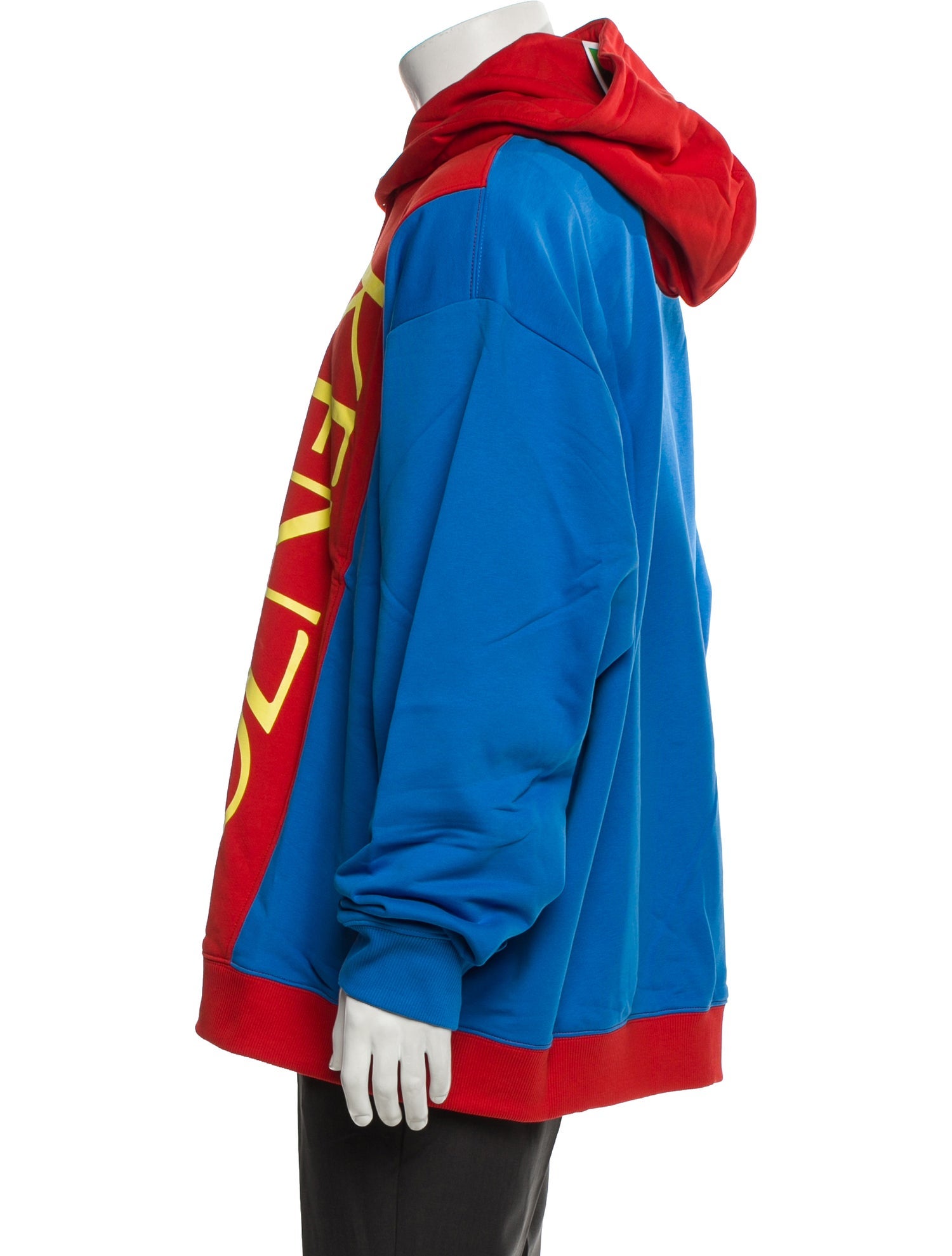 Kenzo Colorblock Pattern V-Neck Hoodie