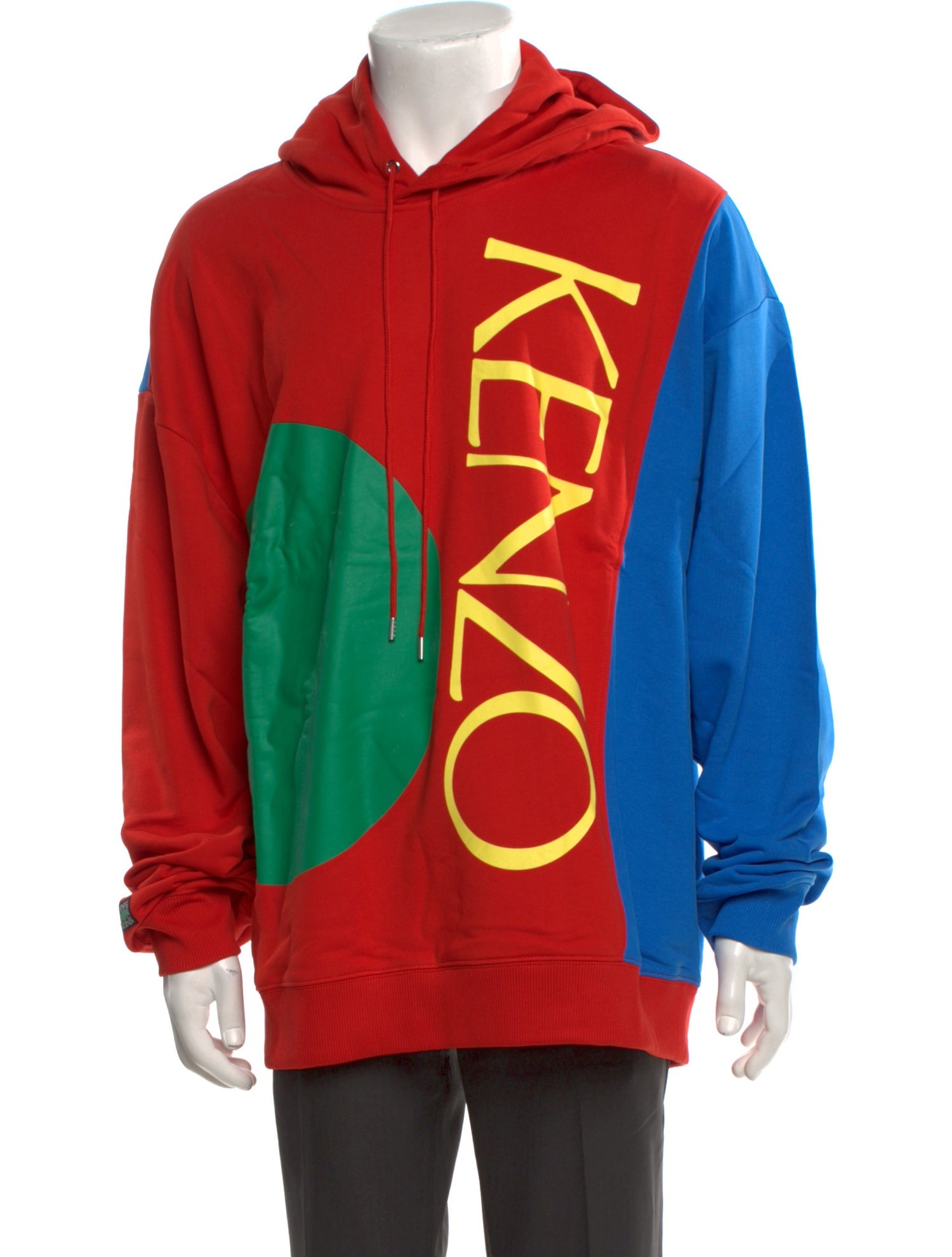 Kenzo Colorblock Pattern Crew Neck Hoodie