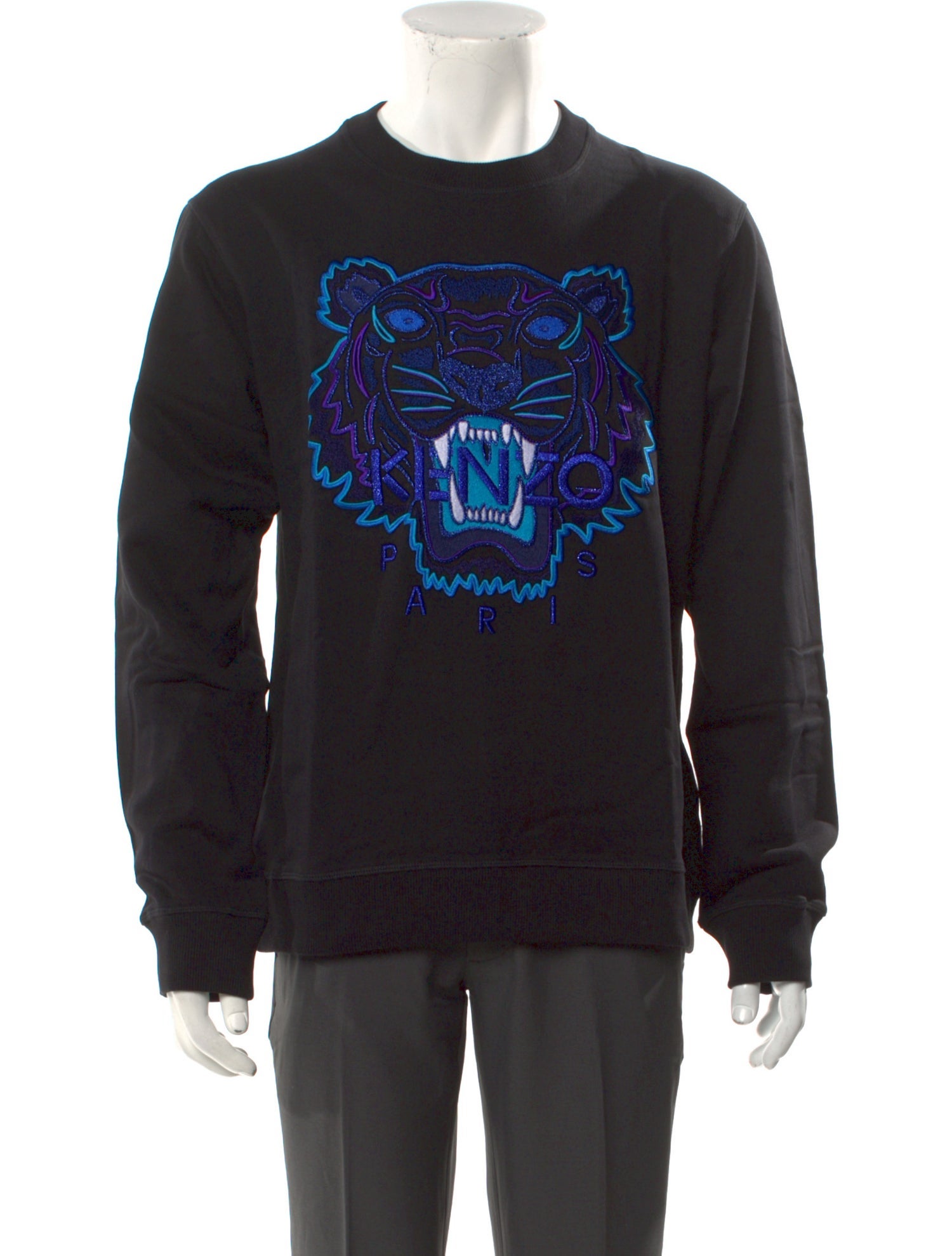 Acne Studios Graphic Print Crew Neck Sweatshirt - Black