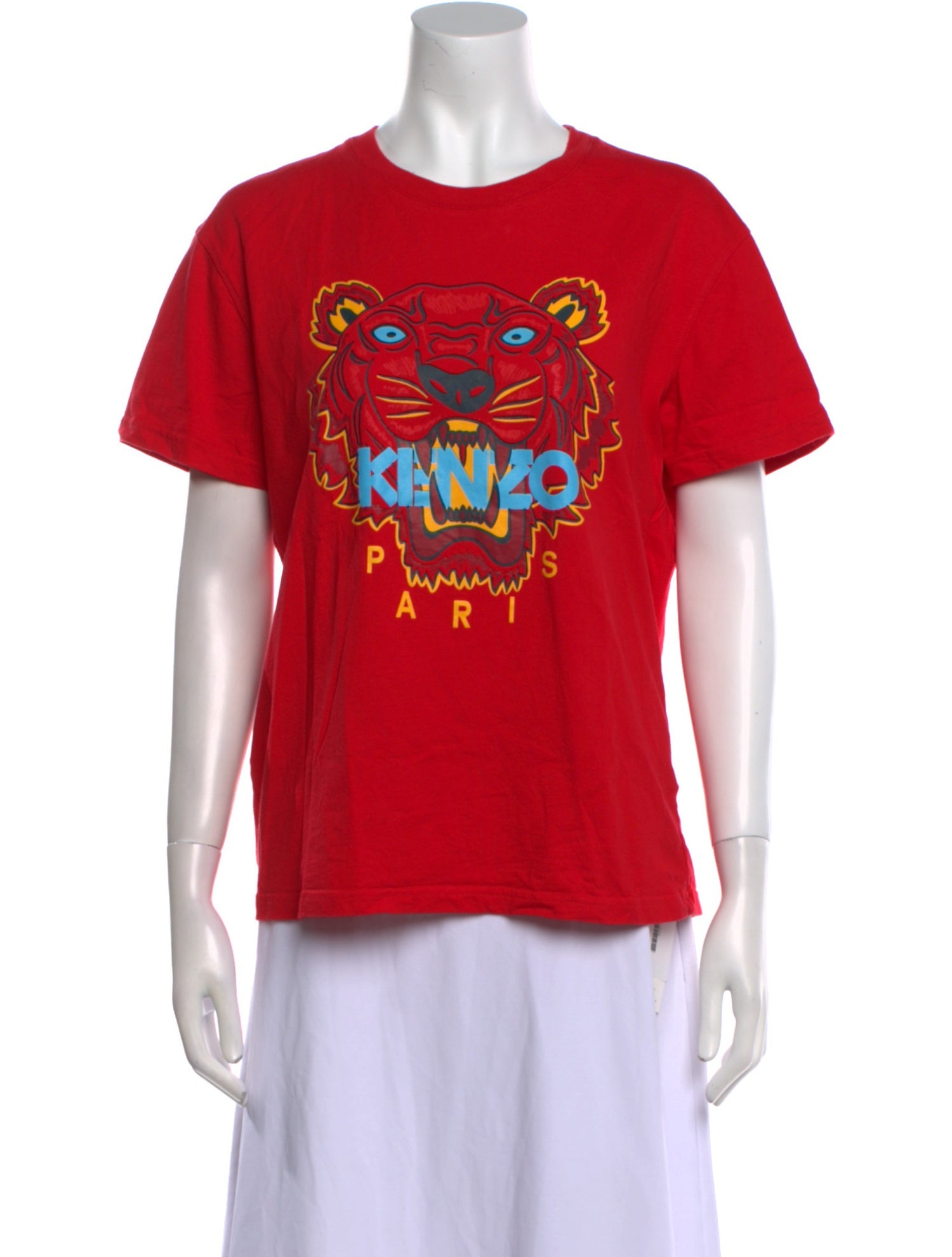 【送料&関税込】Kenzo Crew-neck T-shirt Kenzo Graphic Print Crew Neck T-Shirt - Red Tops, Clothing