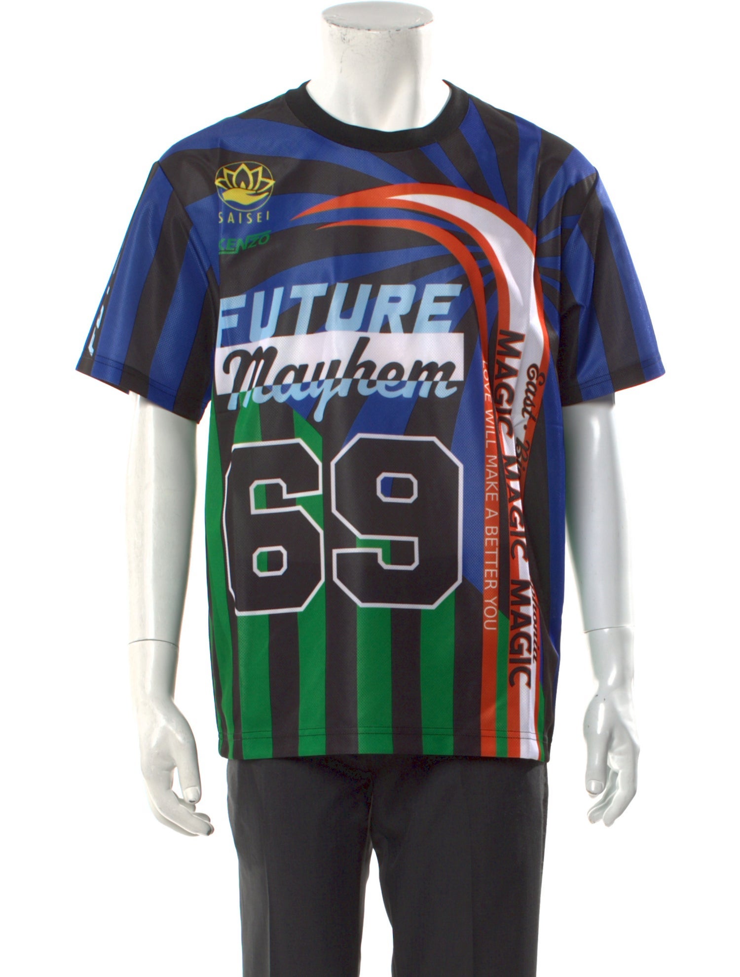 Kenzo Graphic Print Crew Neck T-Shirt w/ Tags