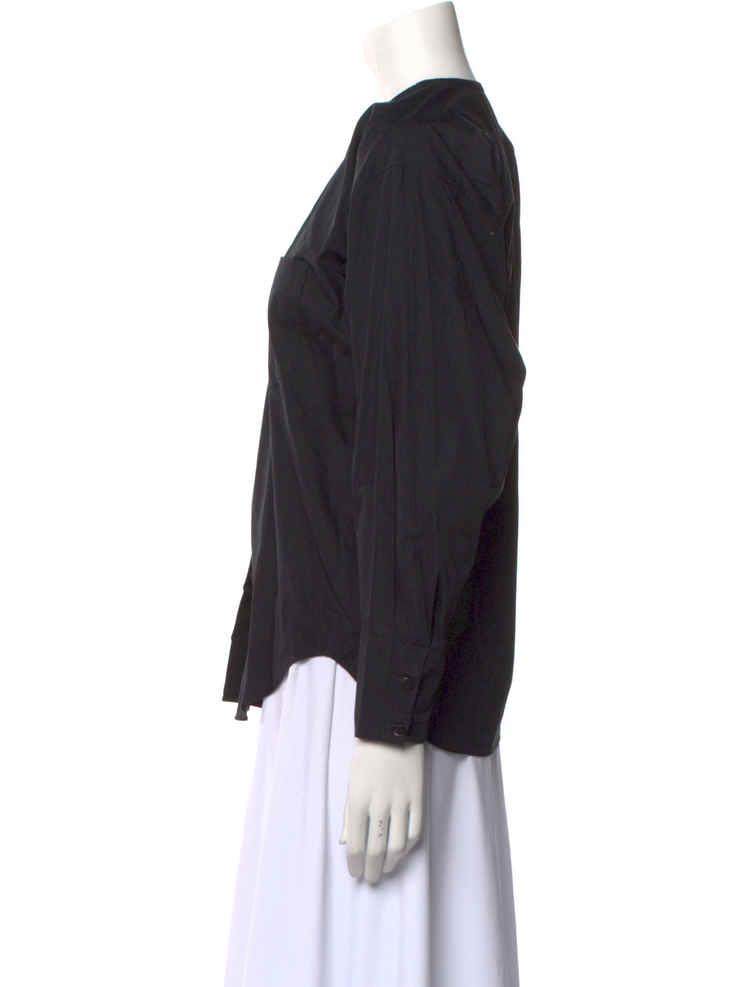 Kenzo Crew Neck Long Sleeve Button-Up Top