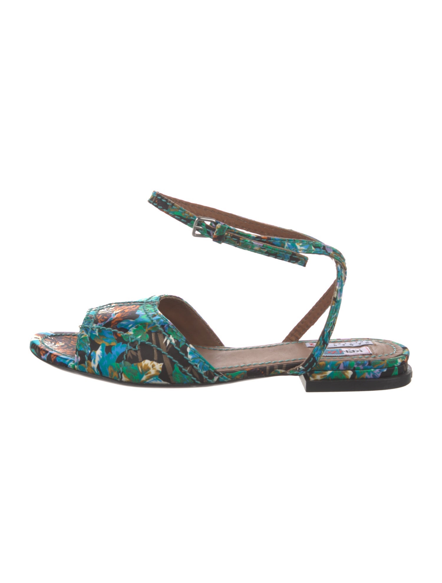 Kenzo Satin Printed Gladiator Sandals