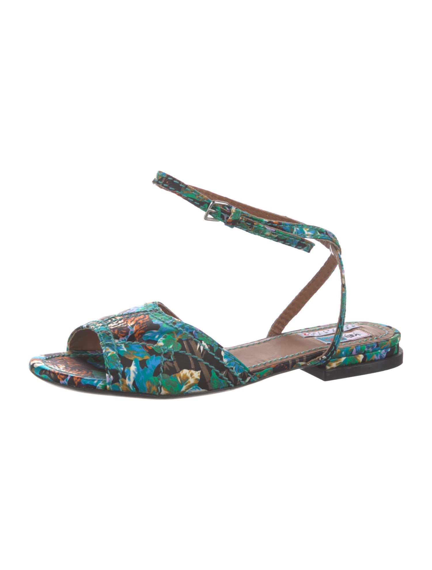 Kenzo Satin Printed Gladiator Sandals