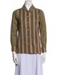 Kenzo Printed Three-Quarter Sleeve Button-Up Top