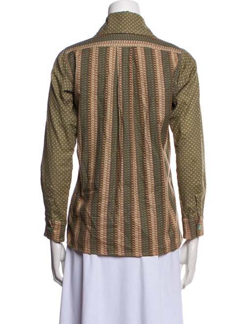 Kenzo Printed Three-Quarter Sleeve Button-Up Top