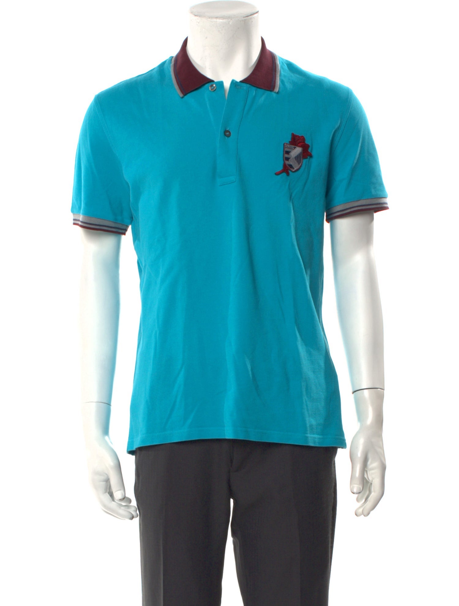 Kenzo Striped Collar Polo Shirt