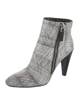 Kenzo Leather Animal Print Boots