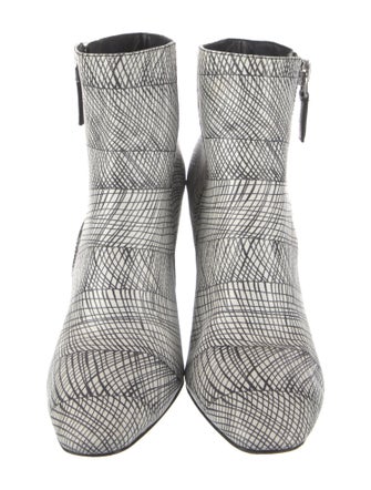 Kenzo Leather Animal Print Boots