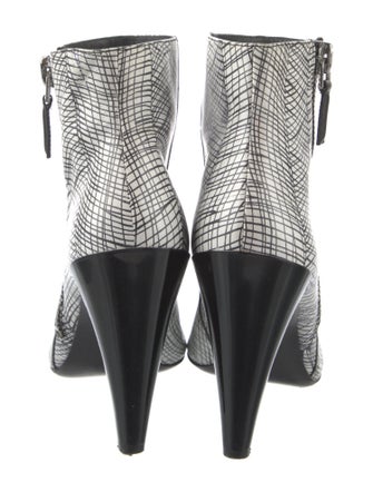 Kenzo Leather Animal Print Boots