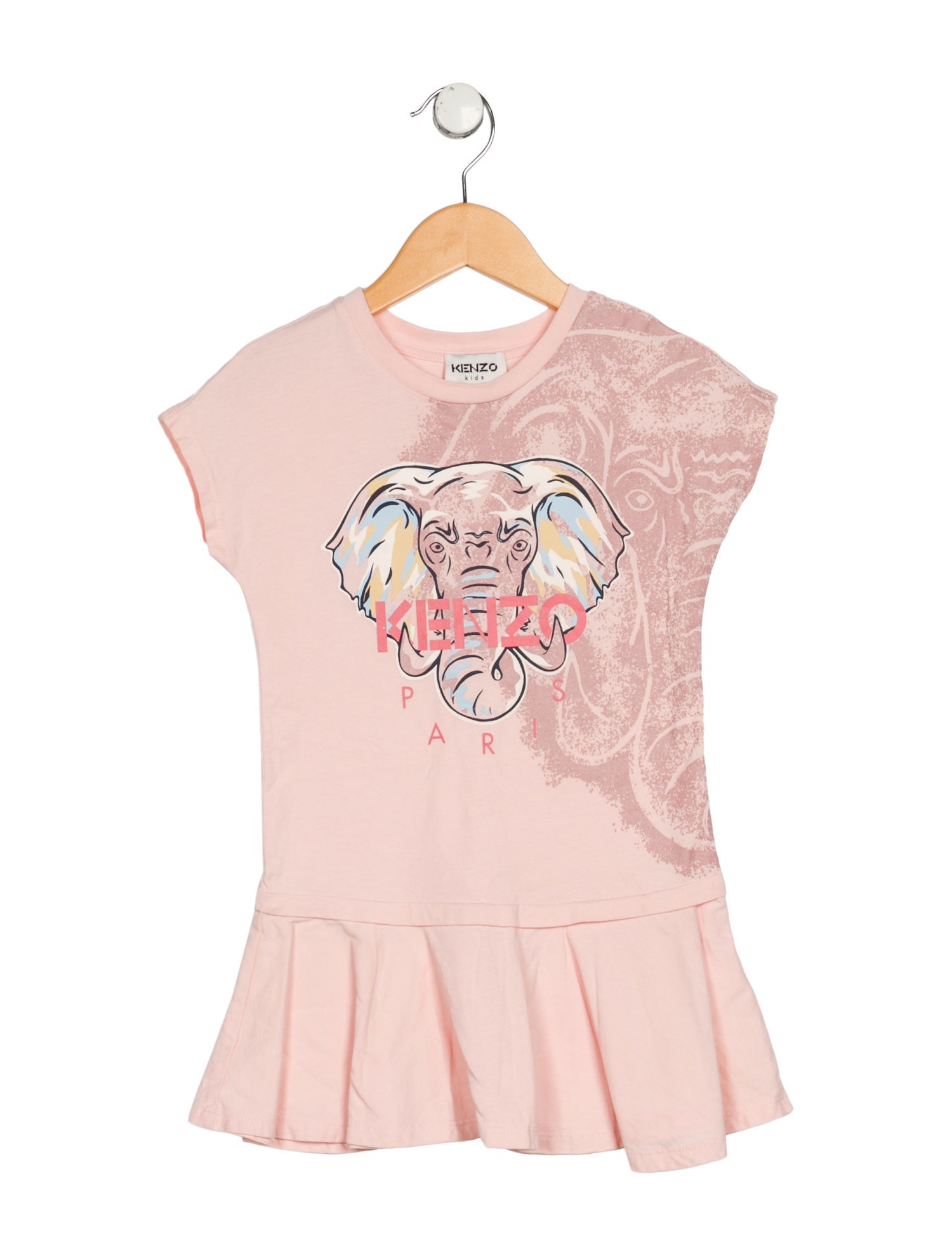 Kenzo toddler girls' pink pattern printed dress