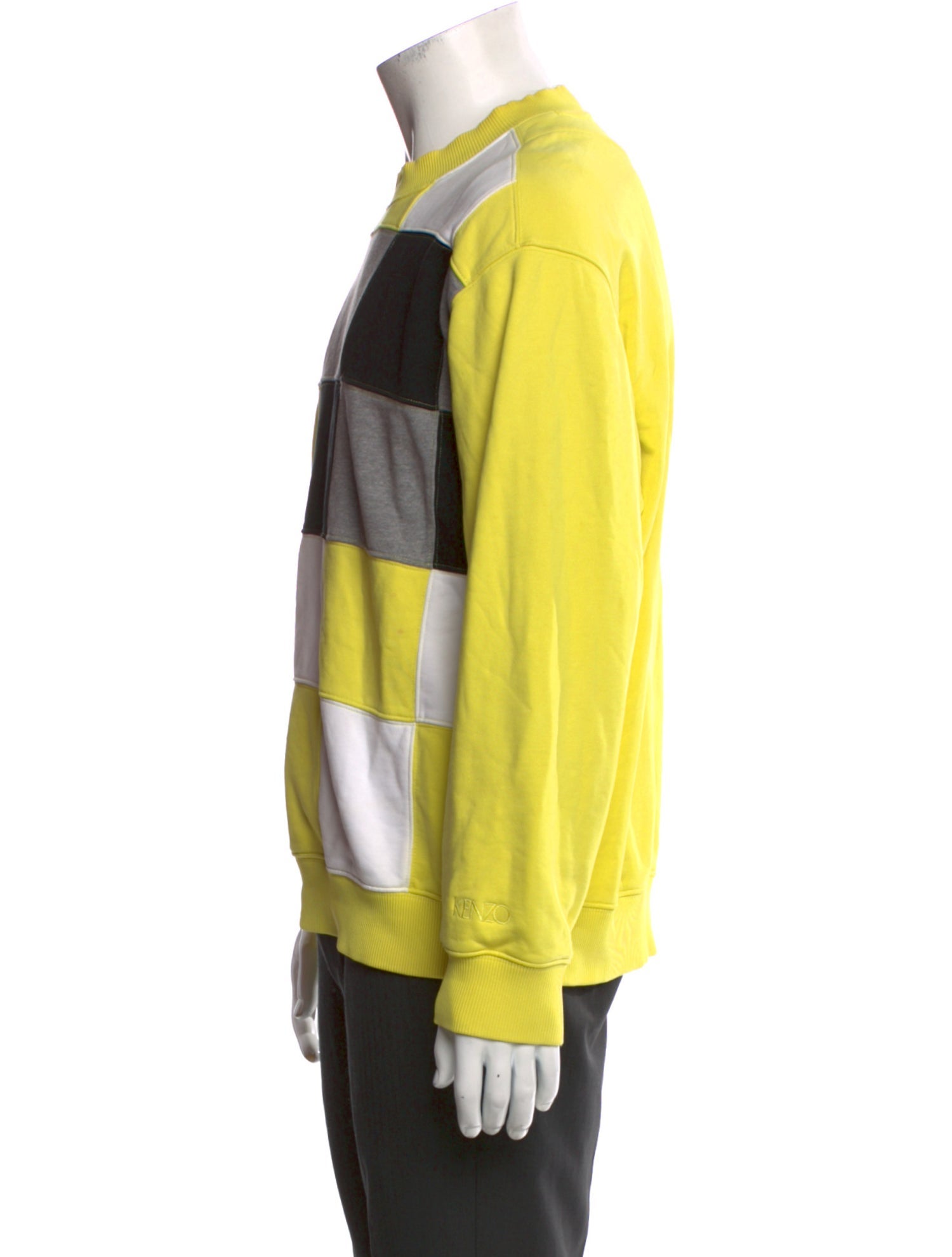 Kenzo Plaid Print Crew Neck Sweatshirt