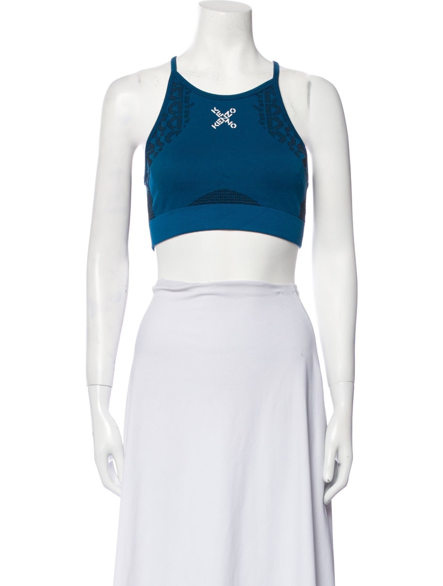 Kenzo Halterneck Sleeveless Crop Top