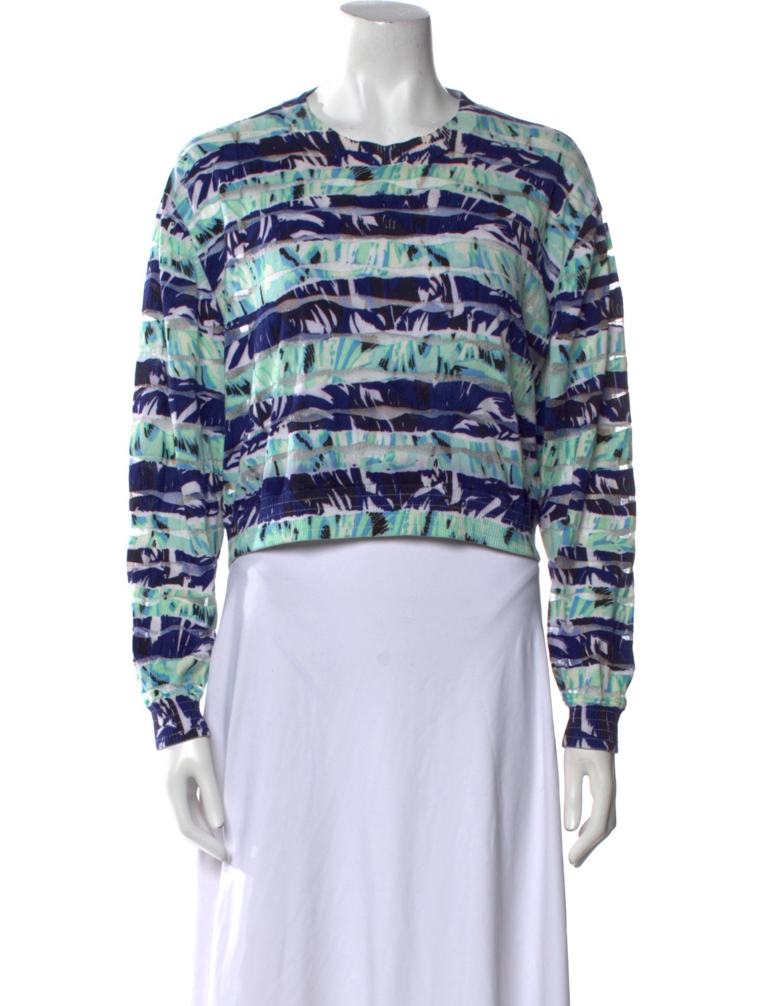 Kenzo Printed Crew Neck Crop Top