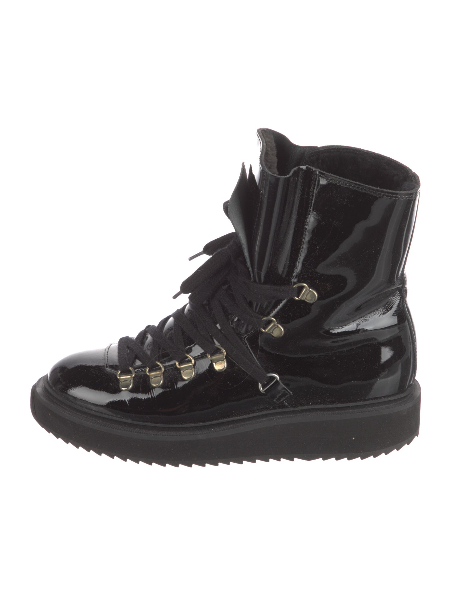 Kenzo Patent Leather Combat Boots