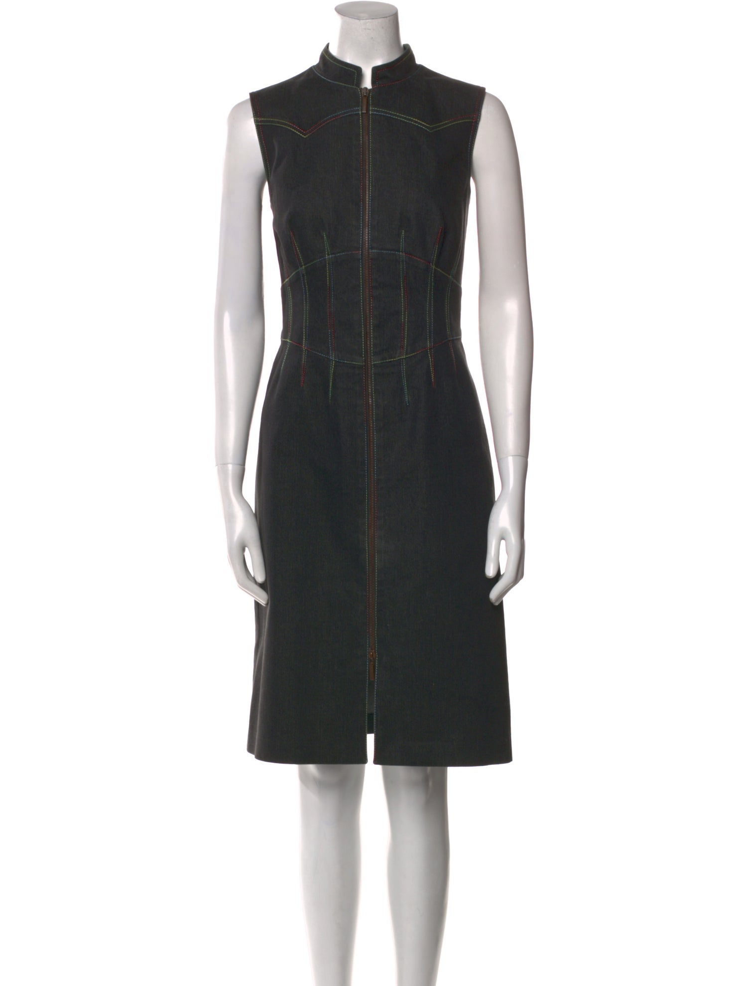 Kenzo Mock Neck Knee-Length Dress