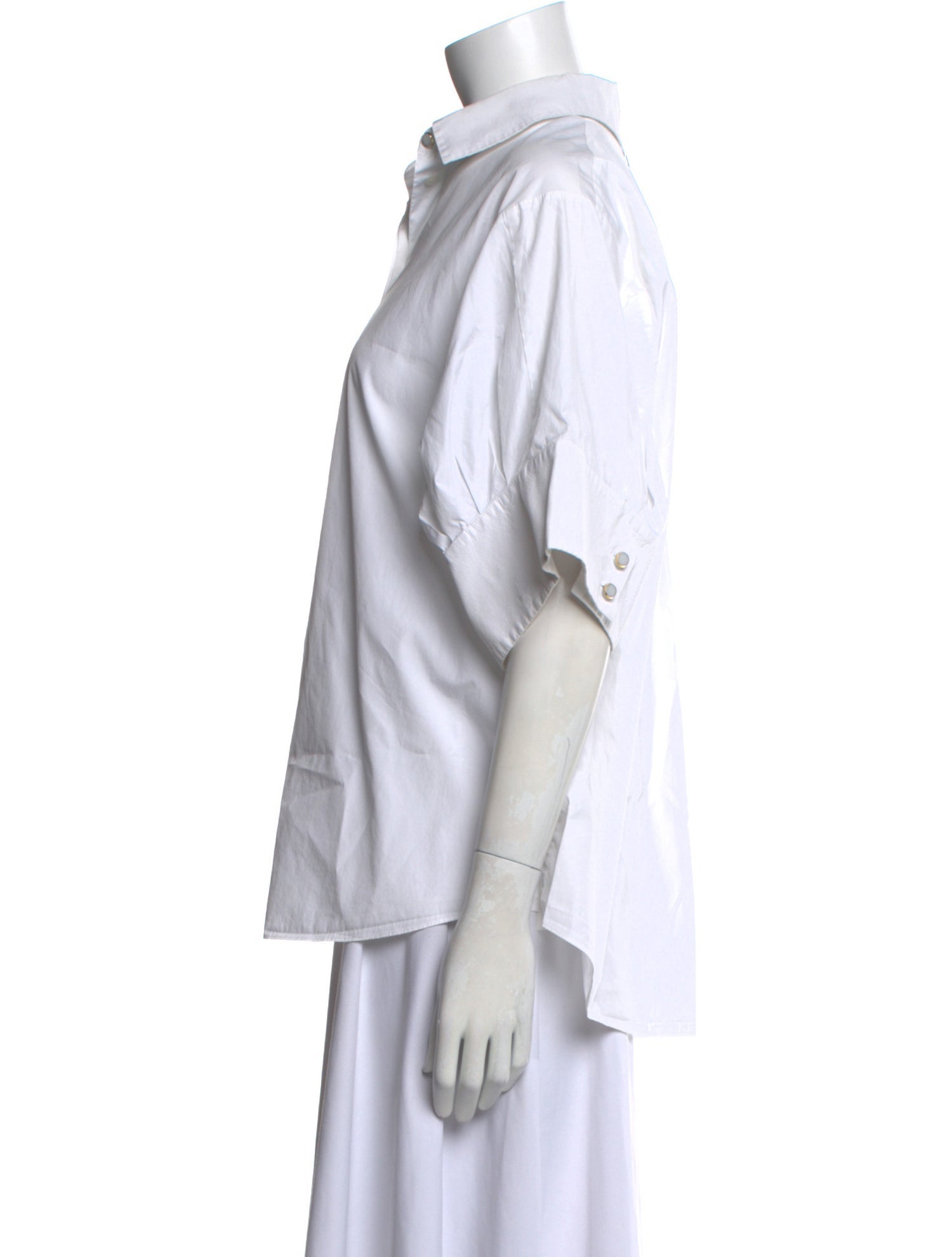 Kenzo Three-Quarter Sleeve Button-Up Top