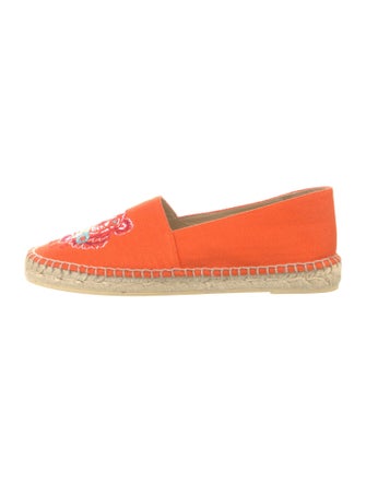 Kenzo Canvas Embroidered Accent Espadrilles