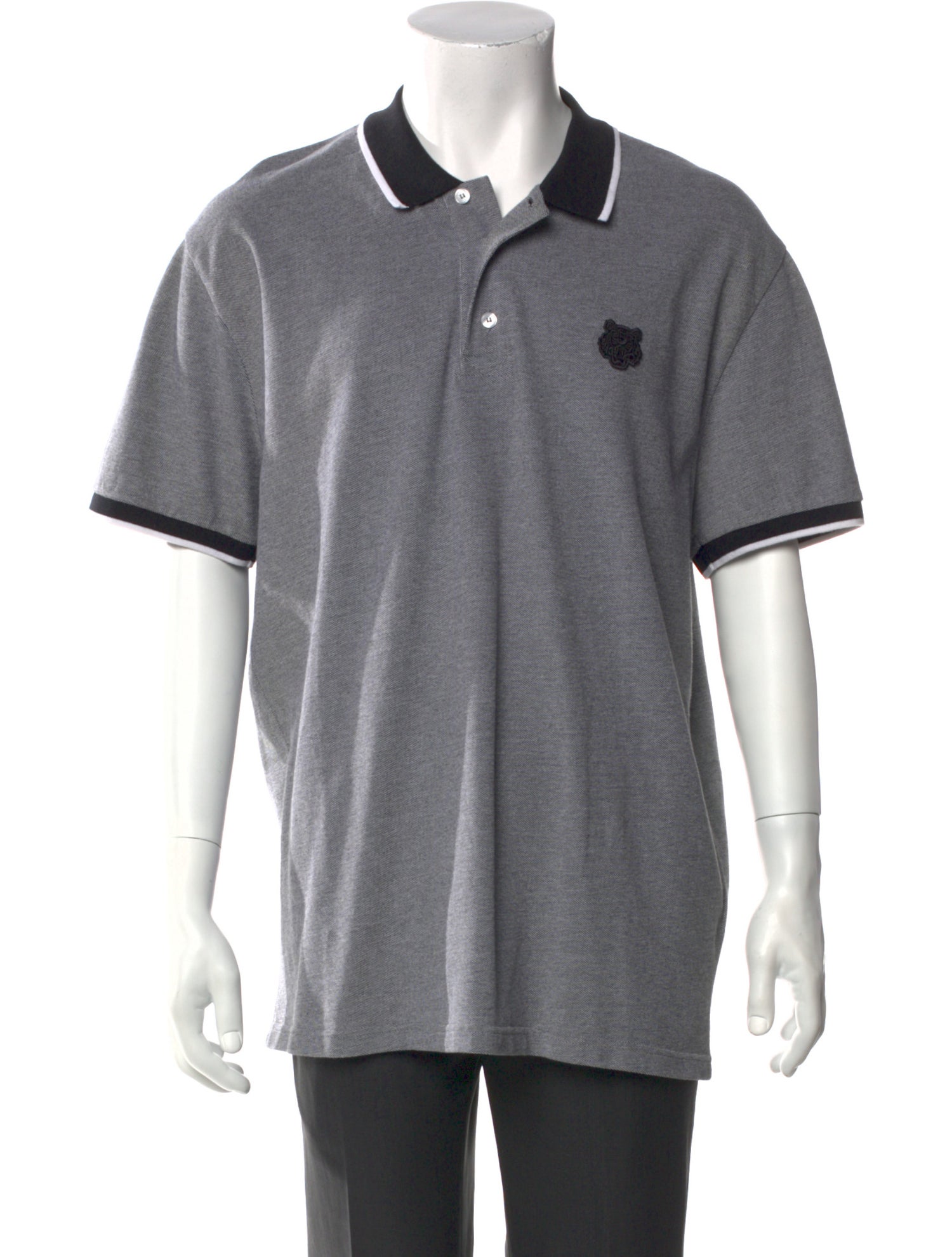 Kenzo Colorblock Pattern Collar Polo Shirt w/ Tags