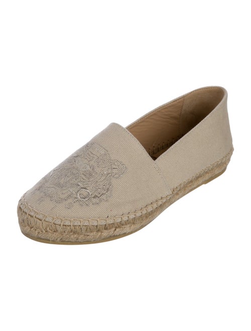 Kenzo Canvas Embroidered Accent Espadrilles