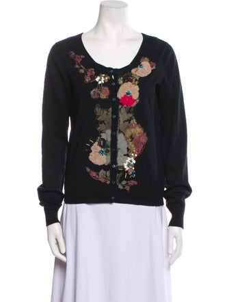 Kenzo Graphic Print Lace Trim Embellishment Set