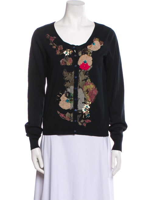 Kenzo Graphic Print Lace Trim Embellishment Set