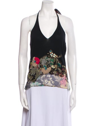 Kenzo Graphic Print Lace Trim Embellishment Set