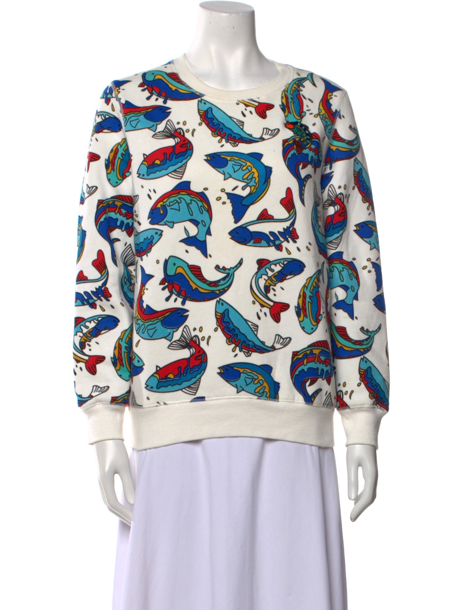 Kenzo Printed Bateau Neckline Sweatshirt