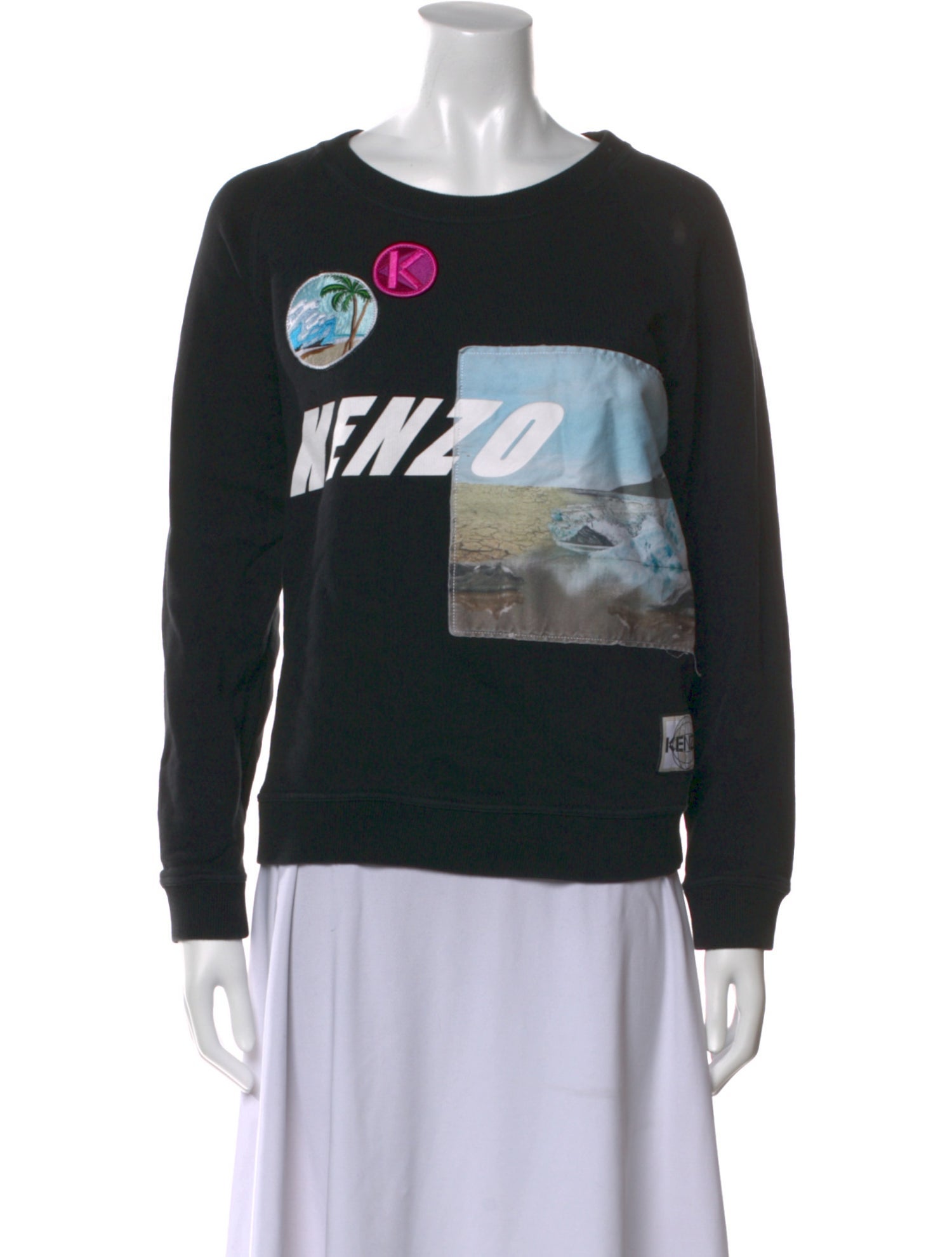 Kenzo Graphic Print Crew Neck Sweatshirt