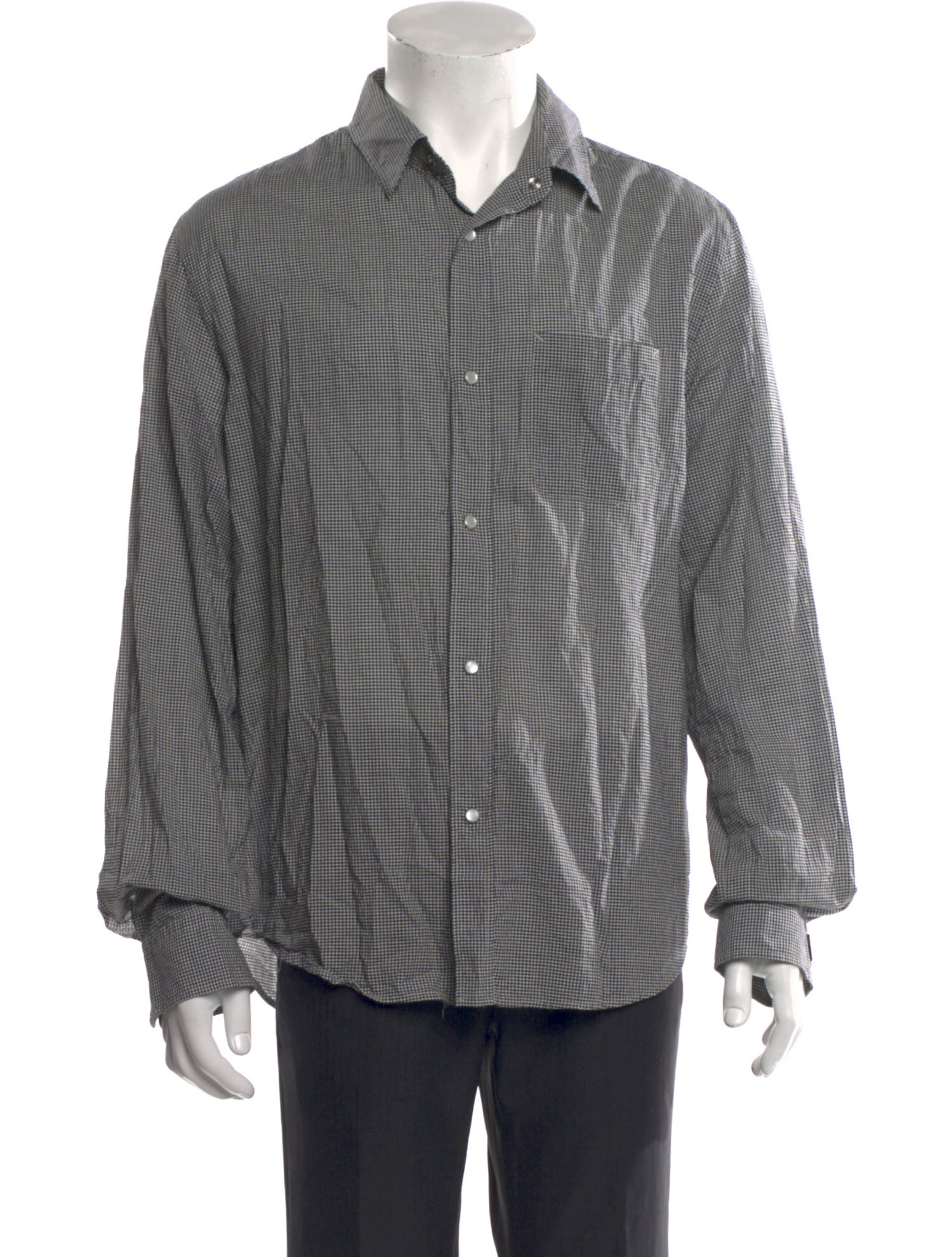 Kenzo Plaid Print Long Sleeve Shirt